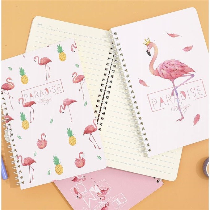 sổ lò xo kẻ ngang Flamingo cỡ B5 - Hàng cao cấp