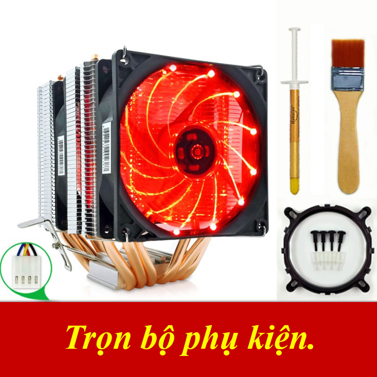 Quạt tản nhiệt CPU CoolerMan 6 ống đồng - Hàng nhập khẩu.