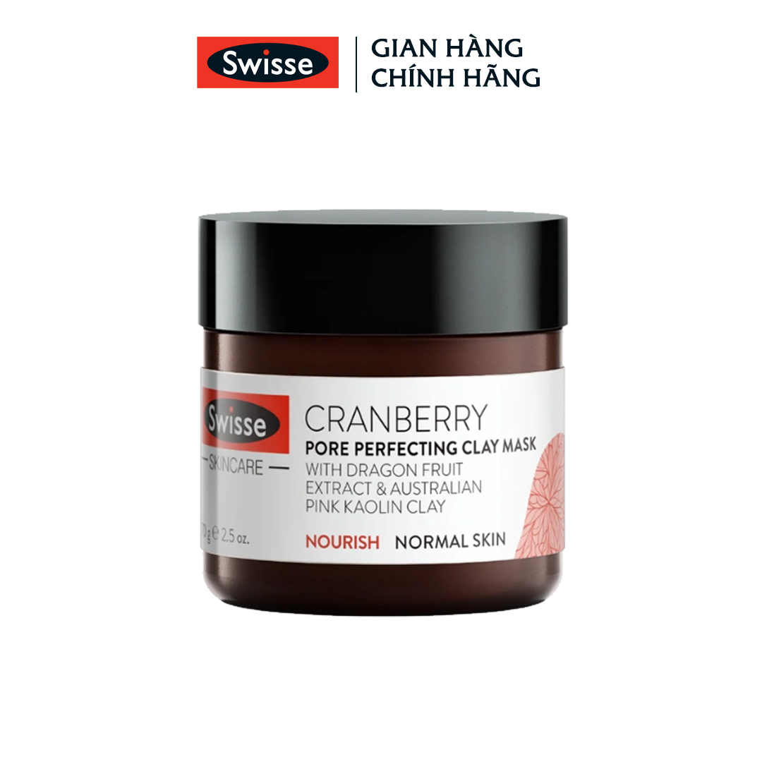Mặt Nạ Đất Sét Cao Lanh Swisse Skincare Cranberry Clay Mask 70g