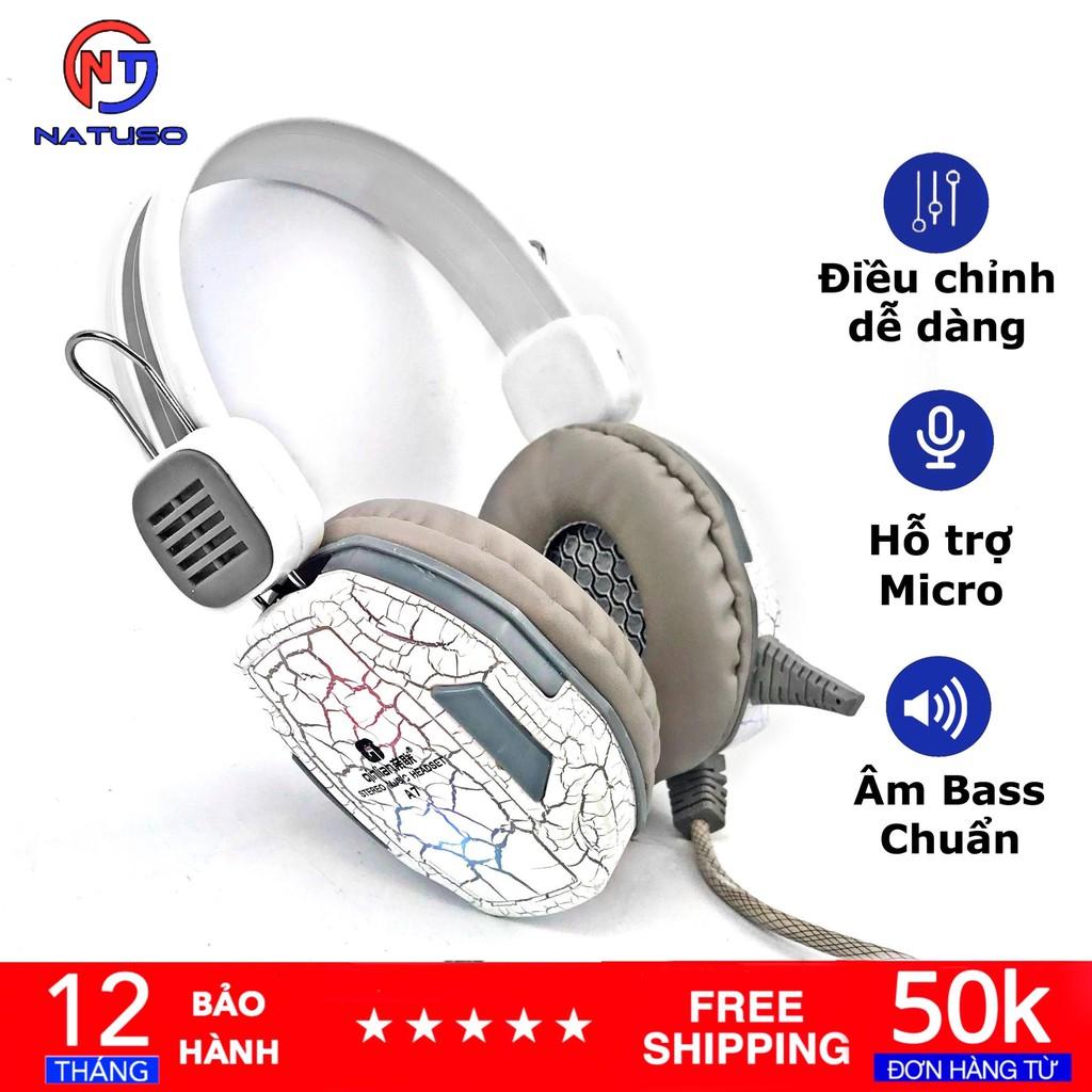 Tai Nghe Chụp Tai Gaming Có Mic Hiệu Ứng Đèn Led Đổi Màu Dùng Được Cho Máy Tính Lap Top Điện Thoại Qinlian A7