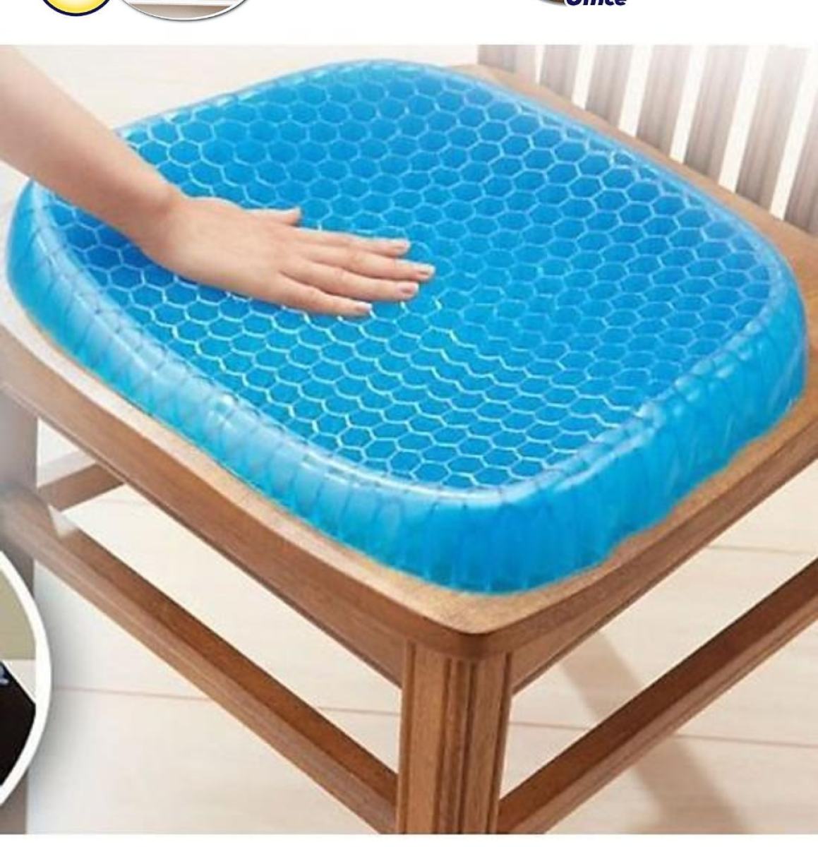 Đệm Ngồi Chống Mỏi 3D 2 Lớp Thoáng Khí - Chống Đau Mỏi Lưng - Đệm Gel Tổ Ong Đàn Hồi Lót Ghế, Mẫu Mới 2022