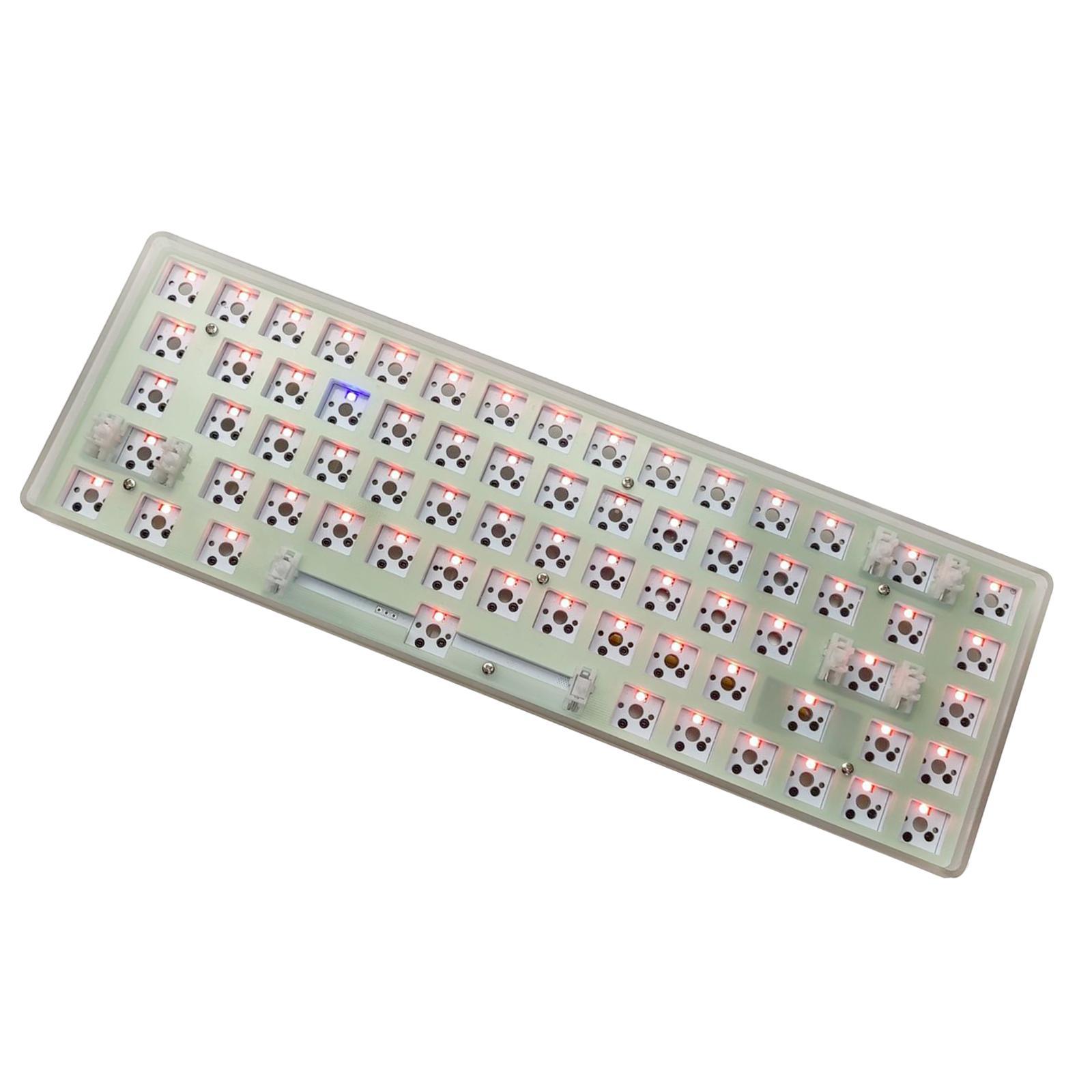 GK 68 Keys Mechanical Keyboard RGB Hot Swap Mounting Plate DIY White