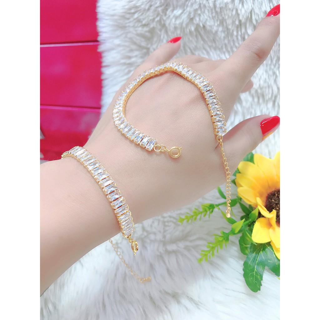 Lắc Tay Đính Đá - Lắc Tay Đính Đá Xi Vàng Cao Cấp