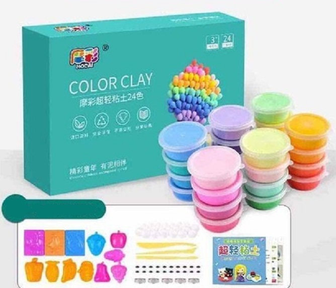 BỘ ĐỒ CHƠI ĐẤT NẶN COLOR CLAY TẶNG KÈM THƯỚC ĐO CHIỀU CAO CHO BÉ