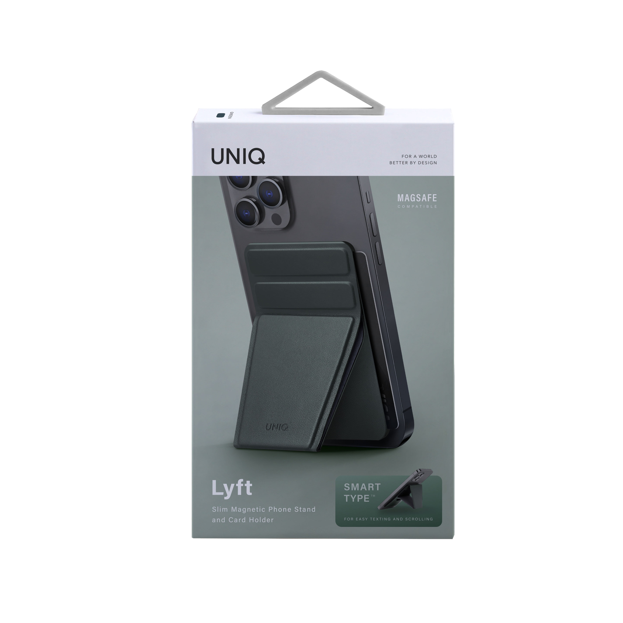 Ví Hỗ Trợ Sạc Từ Tính Kiêm Giá Đỡ Dành Cho iPhone 13 / iPhone 12 Series UNIQ LYFT Magnetic Snap-On Stand- Hàng Chính Hãng