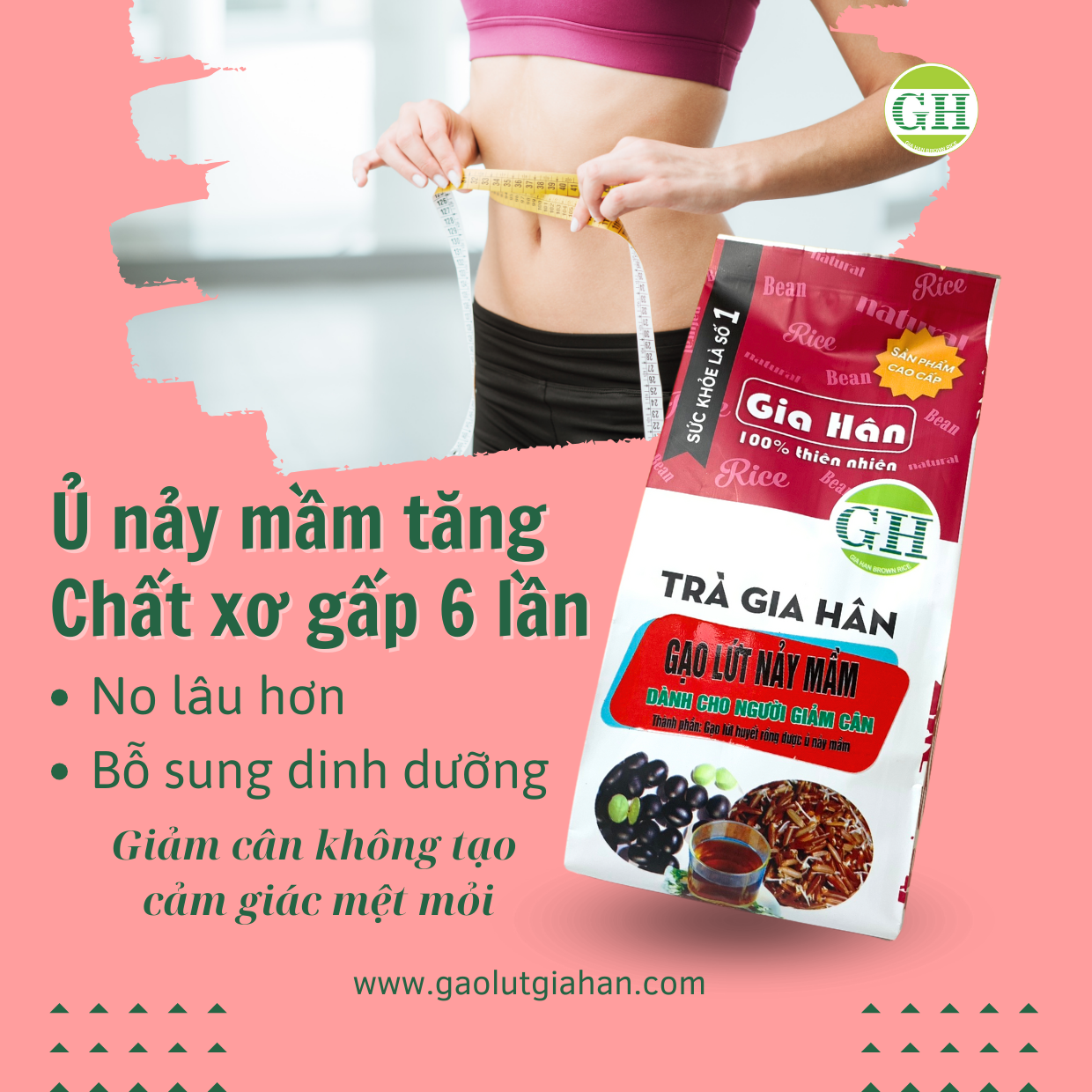 TRÀ GẠO LỨT GIẢM CÂN GIA HÂN , GIẢM MỠ 100% Thiên nhiên