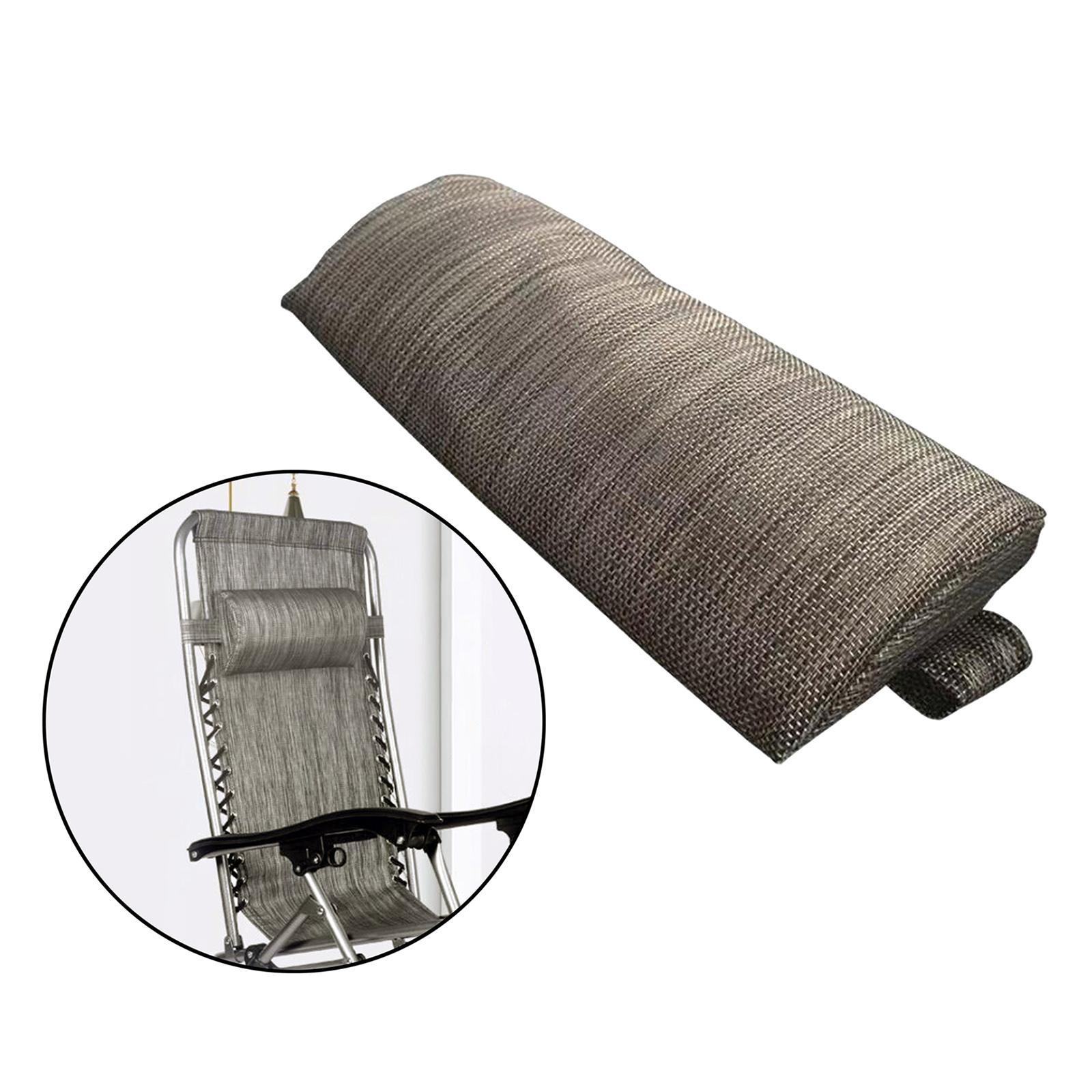 2X Headrest Head Pillow for Patio Lounge Folding Chair Lumbar Pillow Coffee