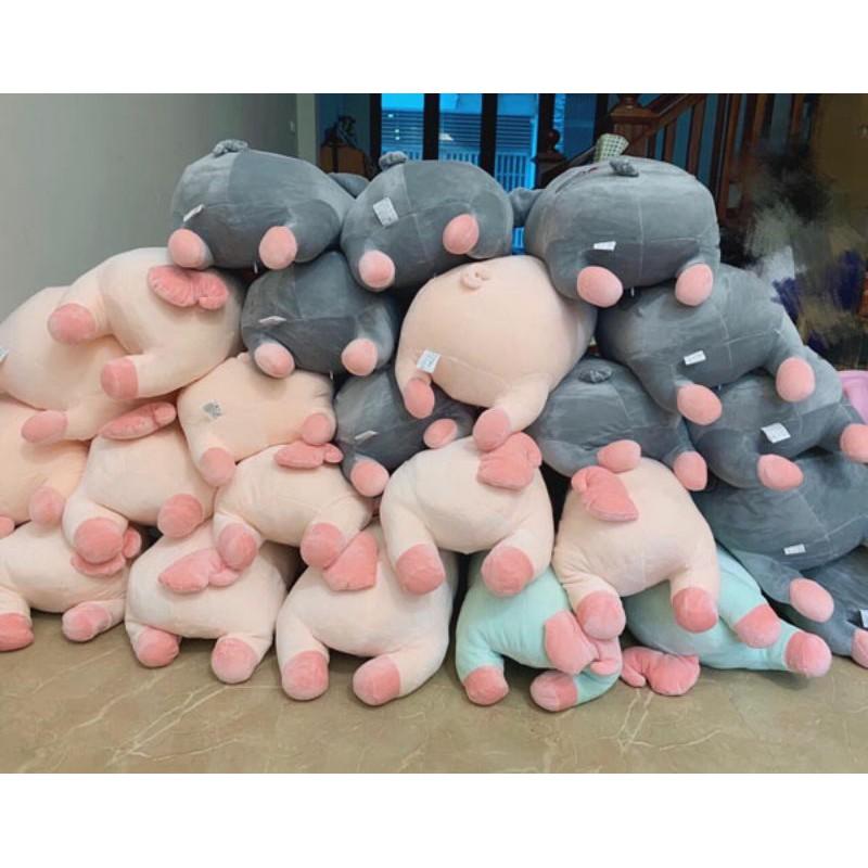 Gối con Heo 2in1 có kèm chăn mền loại TO 50cm - Gấu bông con Heo có kèm mền bên trong 2in1 tiện lợi siêu đáng yêu.