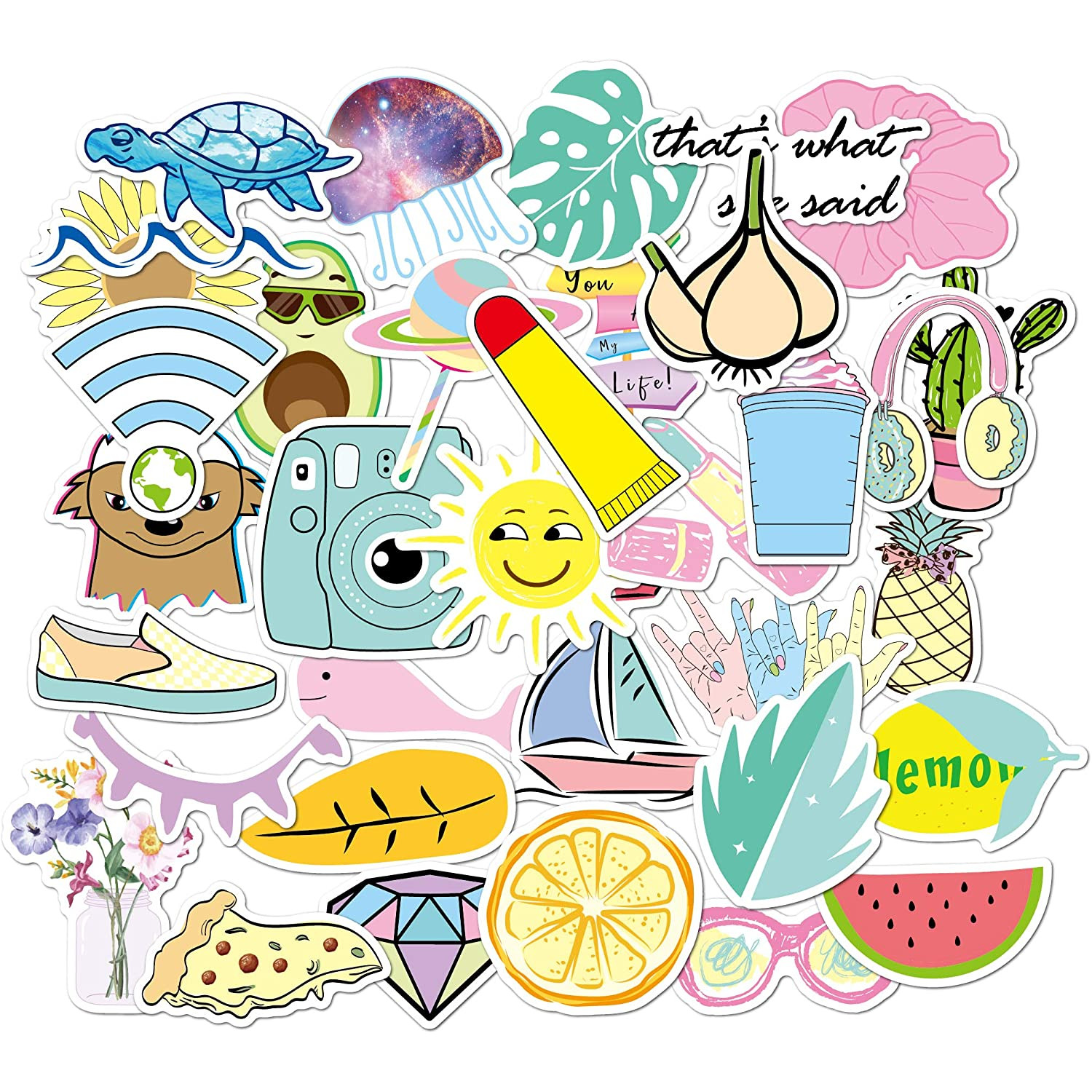 Set 30 VSCO Sticker động vật ảnh ép lụa