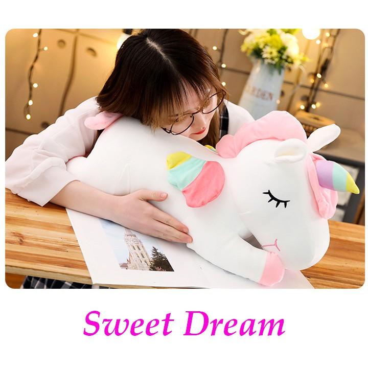 Gấu bông hình kỳ lân đáng yêu thú nhồi bông unicorn ngựa 1 sừng làm quà tặng siêu cưng (50cm)