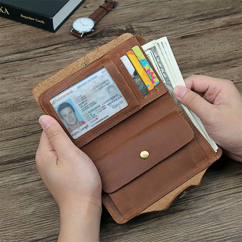 Ví cầm tay nam da bò thật 0092