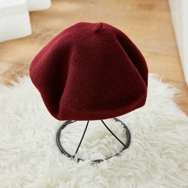 Mũ nồi , mũ vải dạ basic ,mũ beret Hàn Quốc xinh xắn - Tặng kèm 1 đôi tất hài Lali