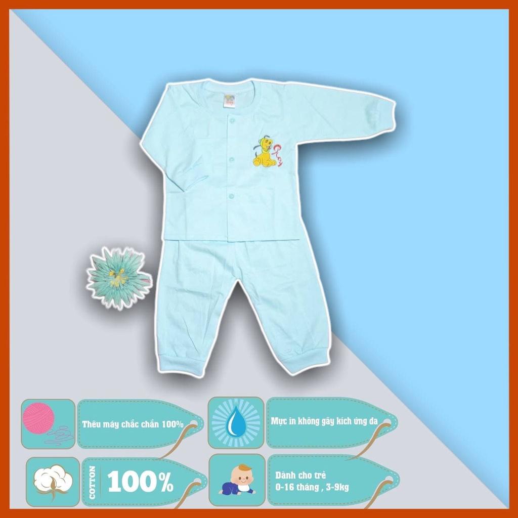 Set áo quần trẻ em sơ sinh thêu hình chó con - 6 màu - dành cho trẻ 3 - 9kg - cotton 100%