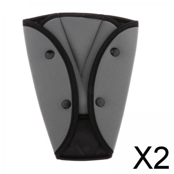 2xKids Car Safety Seatbelt Adjuster Universal Seat Belt Triangle Holder  Gray