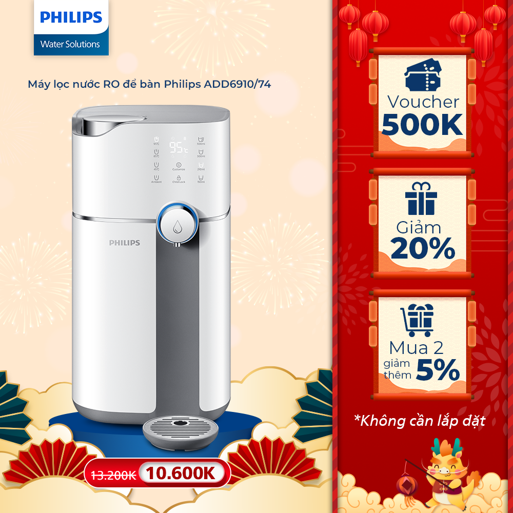 Máy lọc nước để bàn RO Philips ADD6910