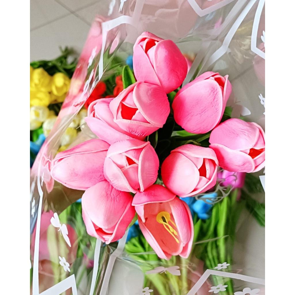 Hoa Tulip Pu decor trang trí nhà cửa, hoa giả cao cấp