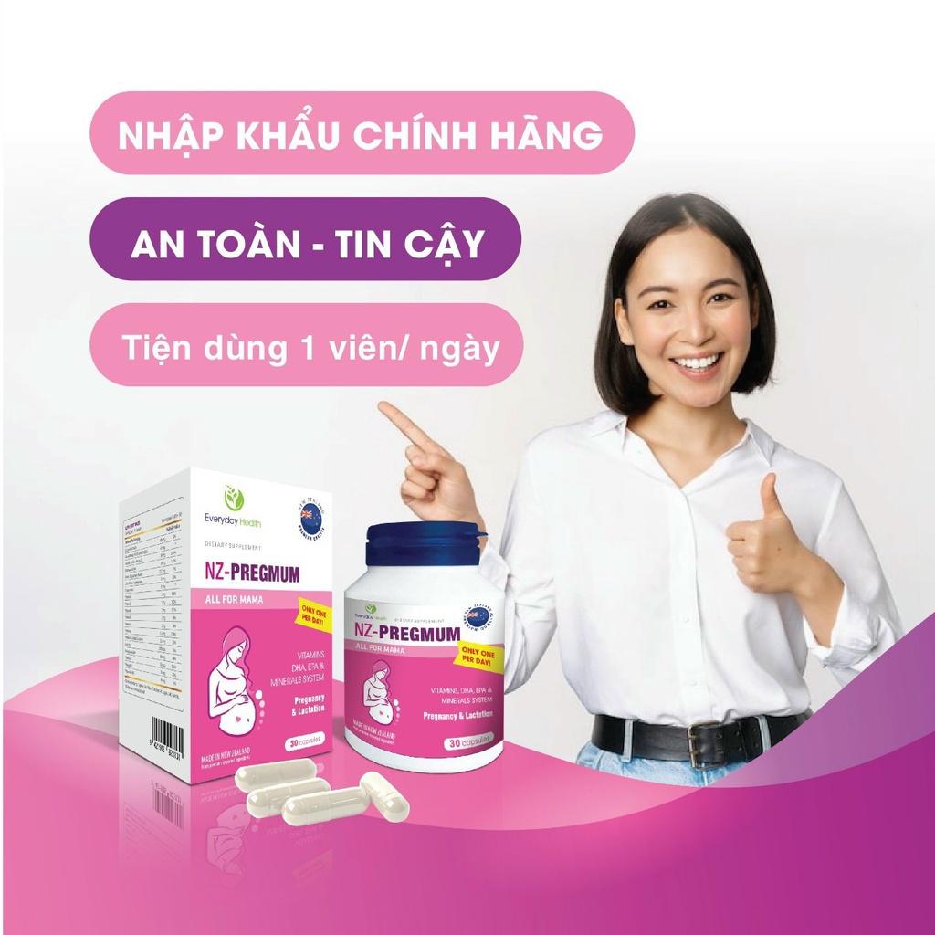 Viên bổ bầu NZ-PREGMUM nhập khẩu từ Everyday Health - Dinh dưỡng cho mẹ - Sức khỏe cho con