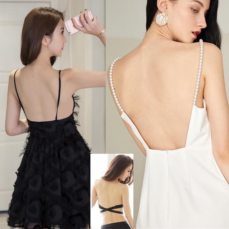 Áo Lót Ngực Chữ U Phối Đồ Hở Lưng, Áo sâu cổ