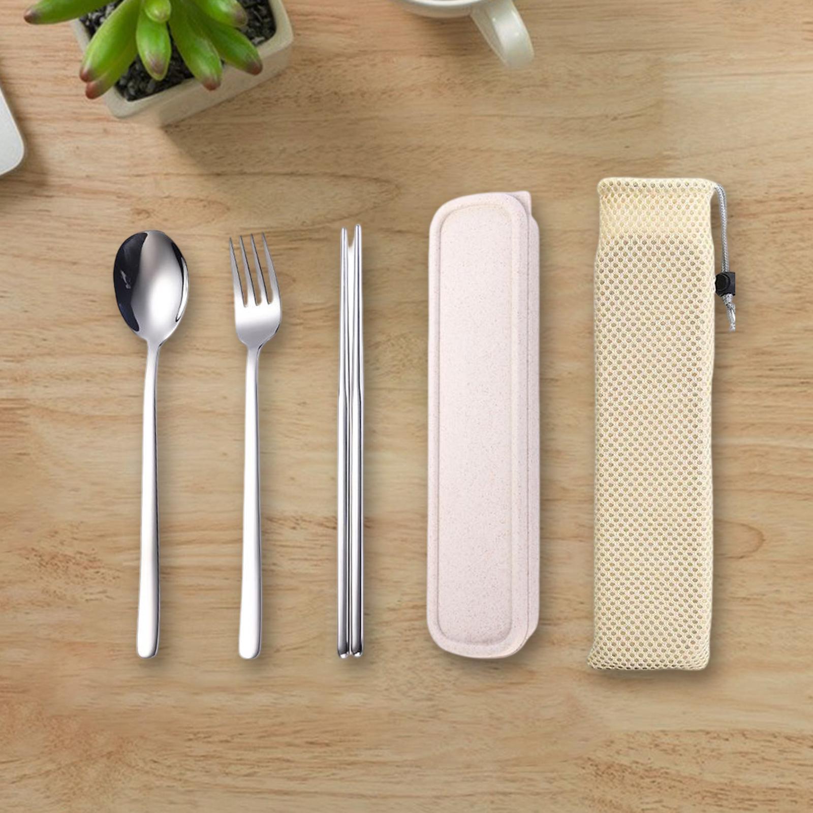 3x Cutlery Set Modern Flatware Utensil Spoon Fork Chopsticks for Childs Kids