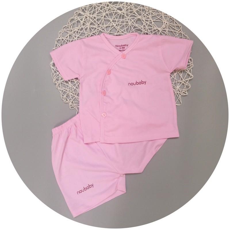 Bộ cộc tay khuy lệch cho bé từ sơ sinh 0-9kg