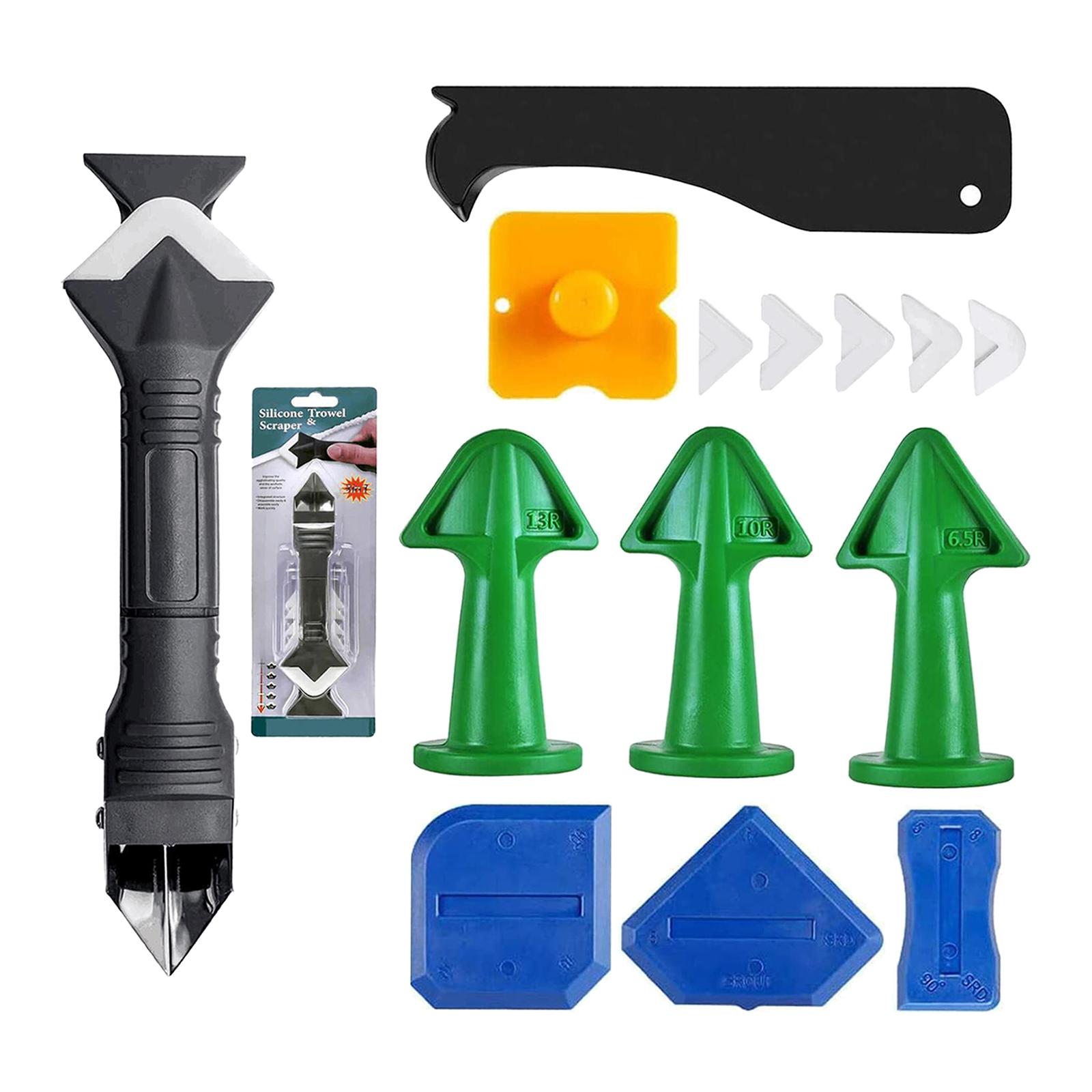 15x Caulking Tool Kit Caulking Nozzle Applicator Finishing Tool for Window