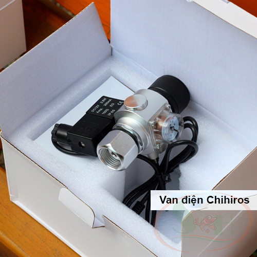 Van co2 Chihiros Regulator Solenoid cơ, điện ren g5/8 tinh chỉnh co2 bể thủy sinh