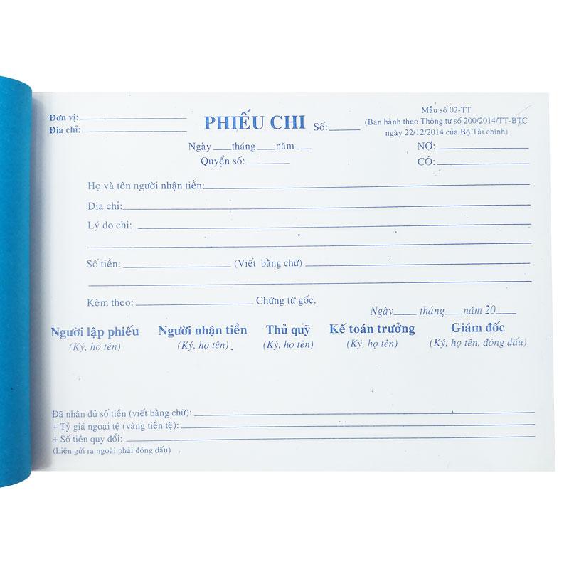 Phiếu Chi 3 Liên