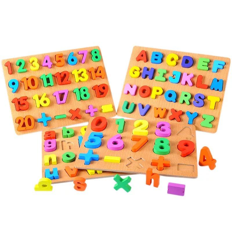 Bảng gỗ nổi cho bé học chữ cái và chữ số kích thước 30x23cm