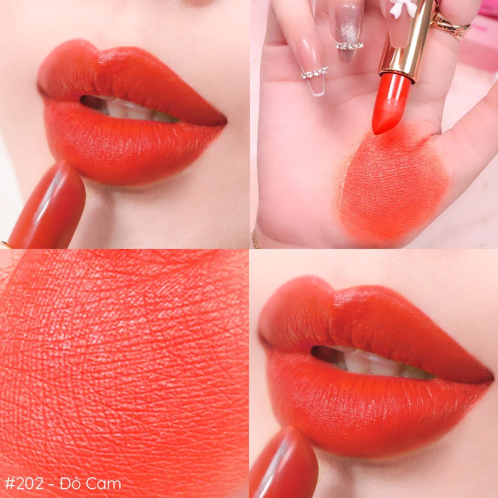 Son Lì Anh Thảo Đỏ Cam GUO - True Matte Lipstick GUO 5gr