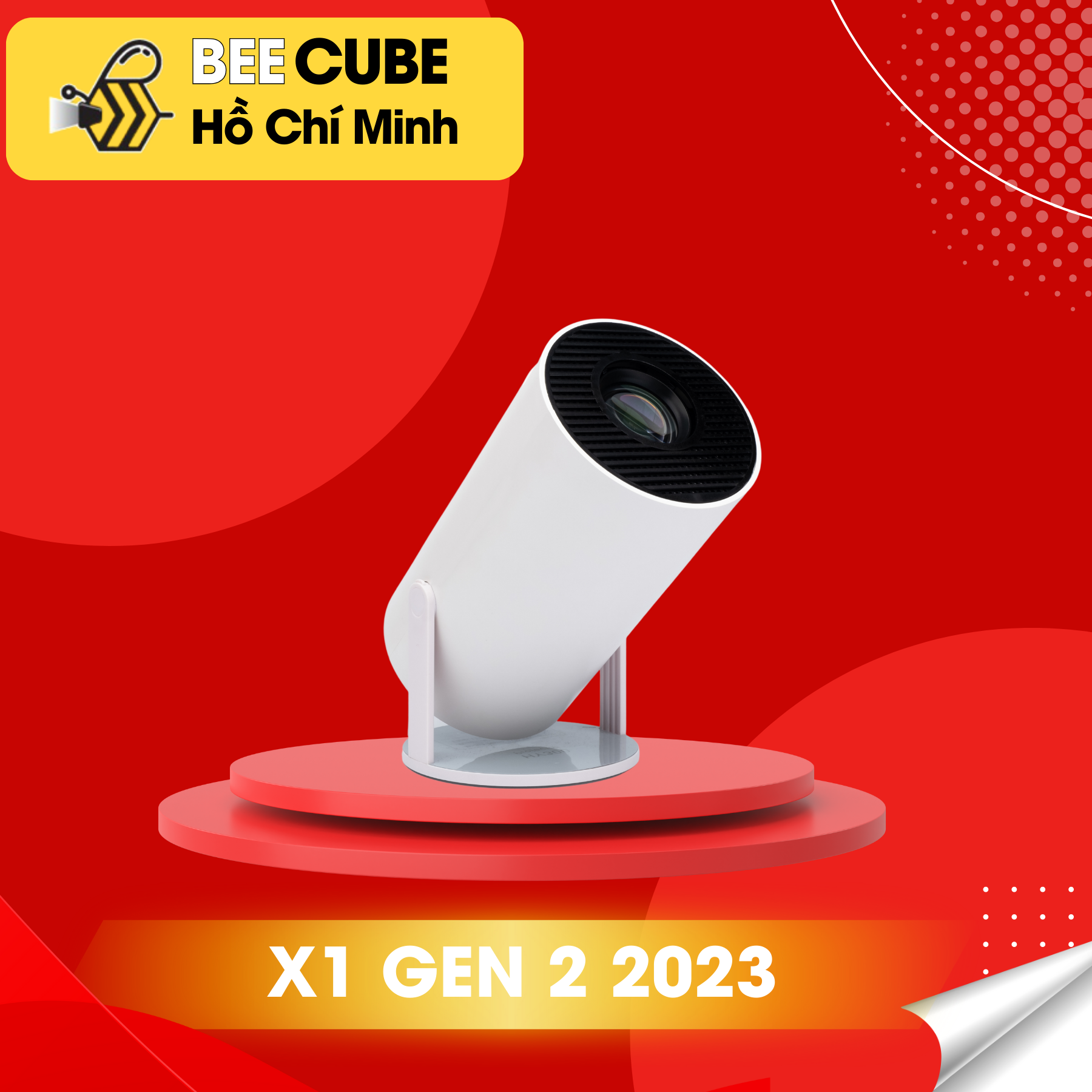 Máy Chiếu Mini BEECUBE X1 Gen 2 2023 Android TV - Auto Keystone - Kết nối nhiều thiết bị - Bảo Hành 12 Tháng - Hàng Chính Hãng