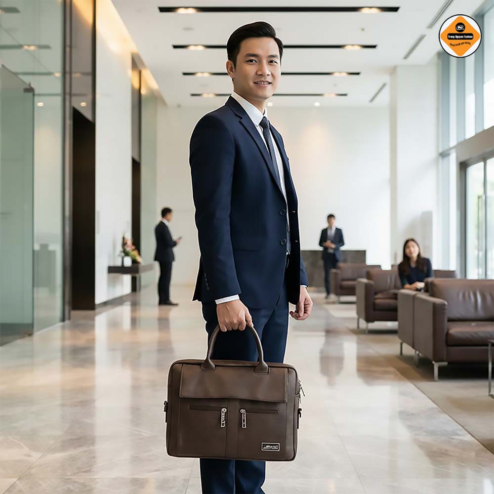 Cặp Công Sở Xbags Lavish – Cặp Laptop Cao Cấp Da Si Extra, Thiết Kế Sang Trọng Lịch Lãm Bền Bỉ XB 4301!