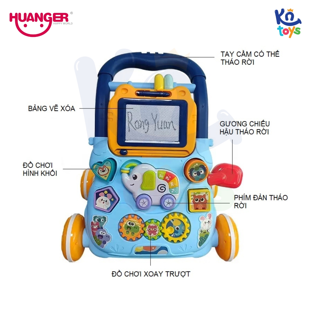 Đồ Chơi Xe Tập Đi Con Voi có Đèn và Nhạc HUANGER HE0810 Cho Bé Từ 12 Tháng Tuổi