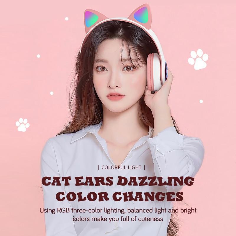 Tai Nghe Nhét Tai Bluetooth 5.0 Bass RGB Chống Tiếng Ồn Hỗ Trợ TF Kakasco Cho Người Lớn Và Trẻ Em