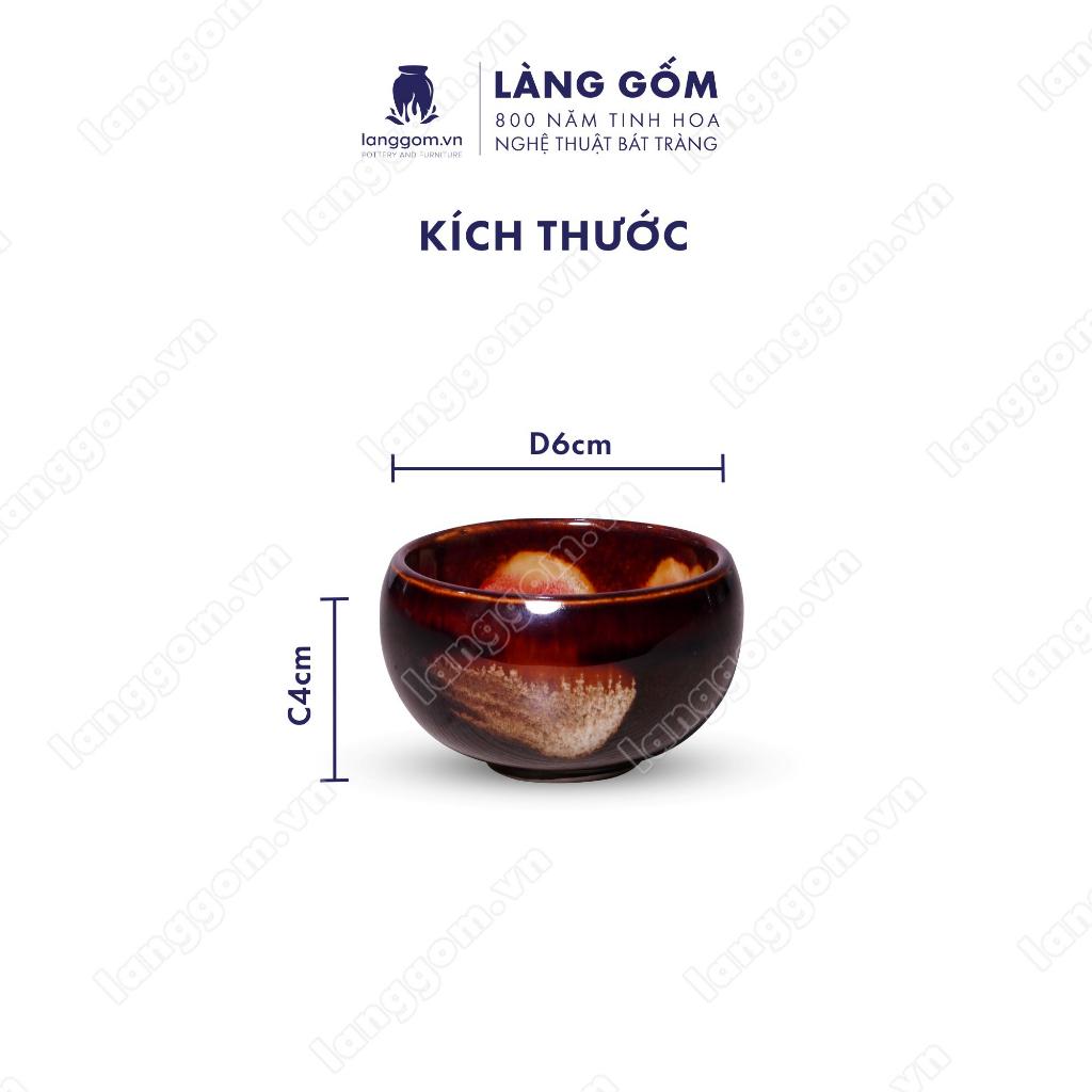 Bộ ấm chén Men hỏa biến hạt - Gốm sứ Bát Tràng - Làng Gốm