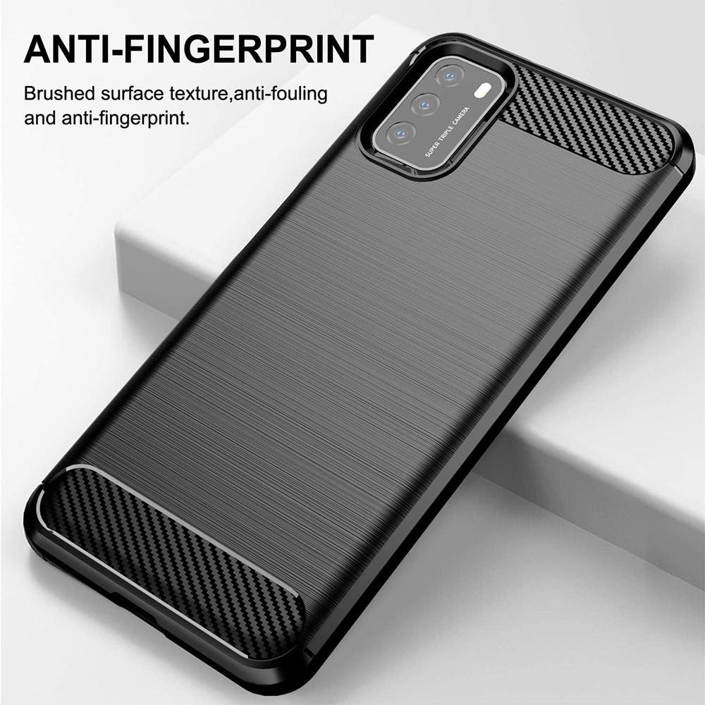 Ốp lưng cho Xiaomi Poco M3 dẻo Cacbon phay xước chống sốc chống vân tay