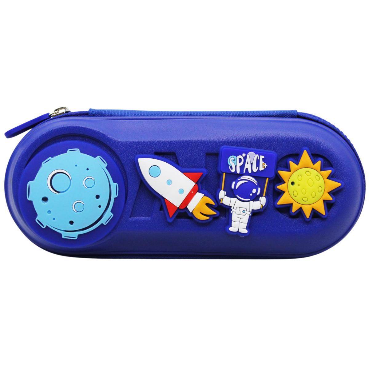 Bóp Viết Nhựa Charm Tên Lửa - Shunde 9036 - Màu Xanh Đậm