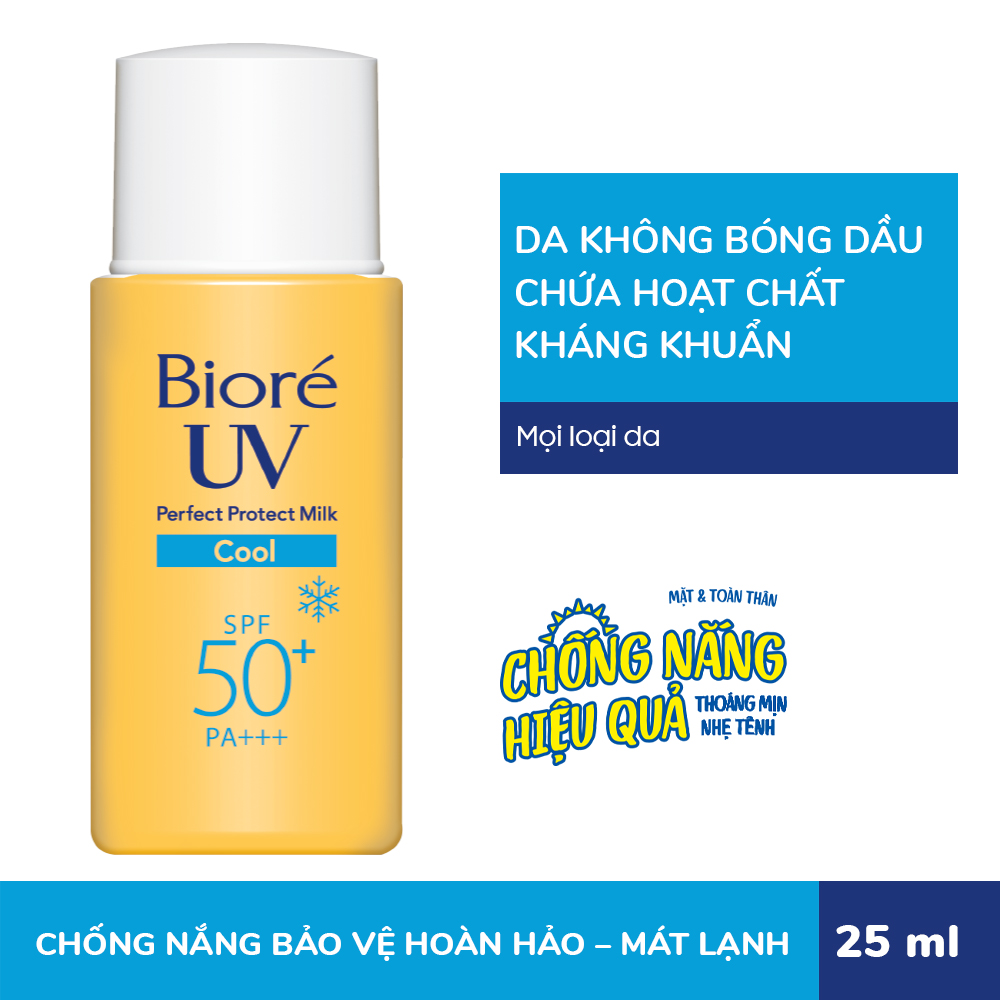 Bioré Sữa Chống Nắng Bảo Vệ Hoàn Hảo MÁT LẠNH Biore UV SPF50+/PA+++ 25ML