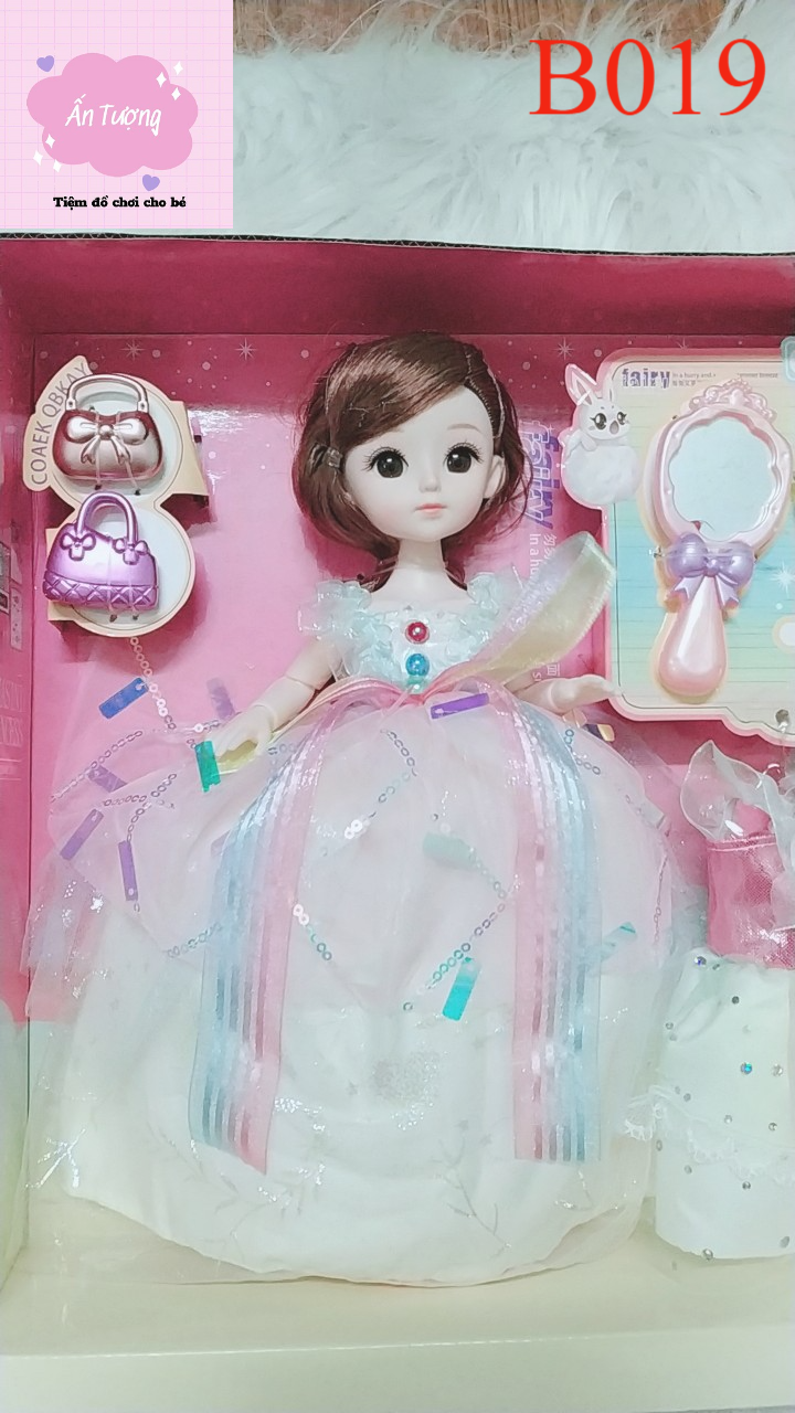 Đồ chơi bé gái - Đồ chơi búp bê- Hộp búp bê Barbie, búp bê BJD khớp xoay kèm phụ kiện cửa hàng đồ ăn nhanh, bán kem