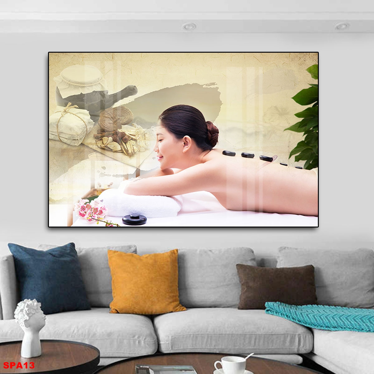 Tranh Đơn Trang Trí Sang Trọng - Tranh Cô Gái Treo Tường Spa Đẹp