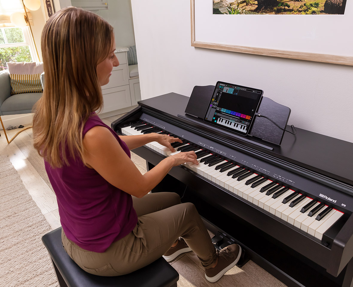 Đàn Piano Điện Roland RP30 88 Phím Bàn Phím Nặng Âm Chuẩn Upright Chính Hãng