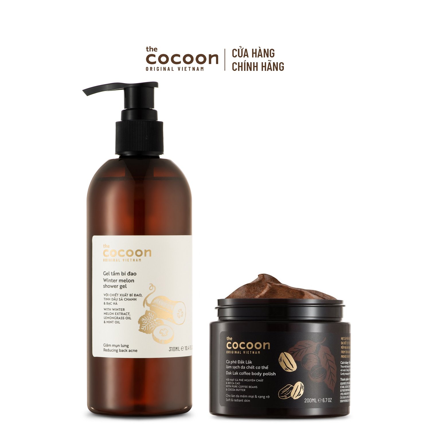 Combo Body sáng mịn sạch mụn Cocoon: