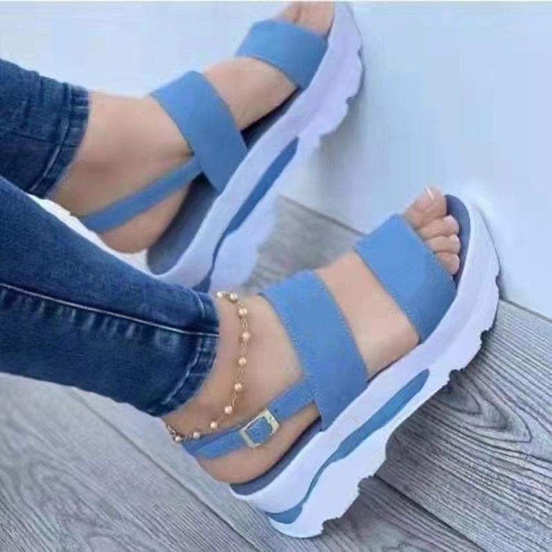 Giày dép phụ nữ giày nêm nhẹ Giày dép mới Giày với giày cao gót Sandalias Mujer Giày mùa hè giản dị cho cô gái Color: Naturals Shoe Size: 37