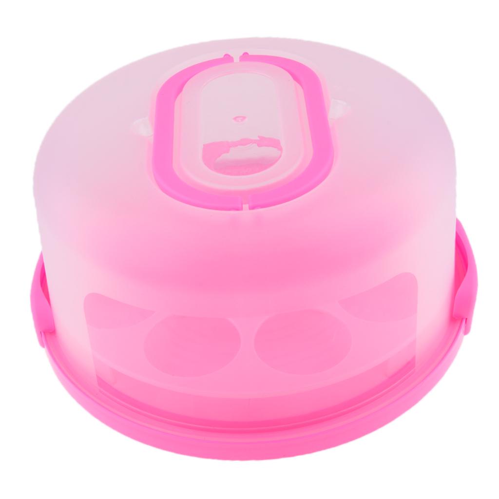Portable Cake Cupcake Carrier Latching Cake Server Plastic Storage Box Tray