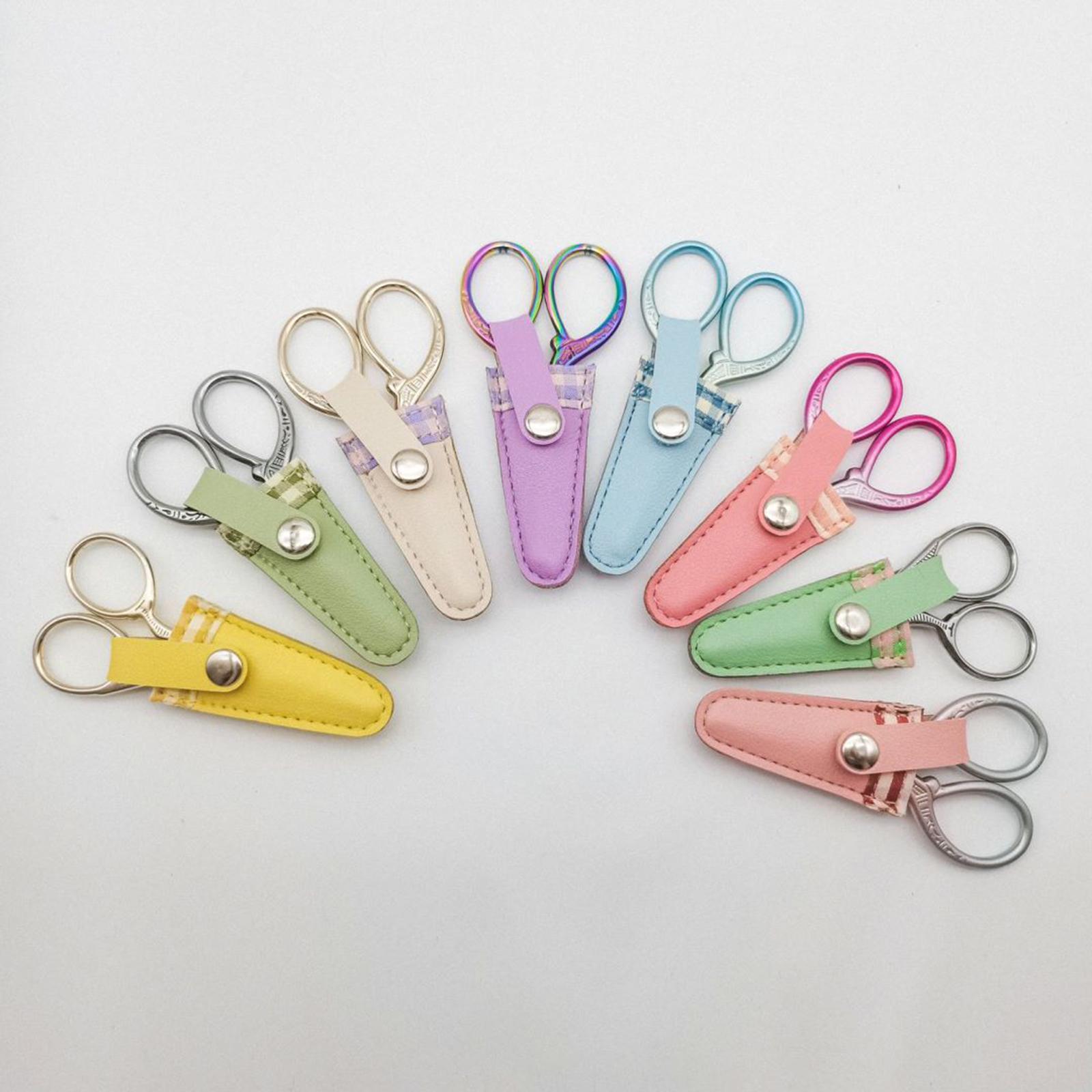 Embroidery Scissors Sheath Cover 8 Pieces Scissors Bag for Quilting Crafts