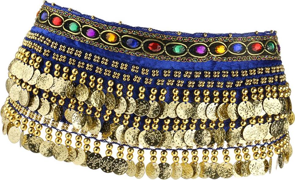 Ladies Belly Dance Wrap Belt Gold Coins Tassel Hip Scarf Costume