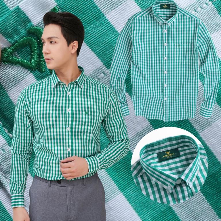 Sơ mi nam DARNELL dài tay kẻ ô sợi cotton cao cấp ít nhăn DN145
