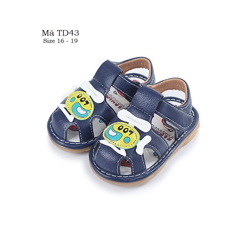 Sandal bé trai 2 - 12 tuổi quai hậu dép siêu nhẹ da mềm, đế êm chống trơn cao ấp xả kho giá rẻ