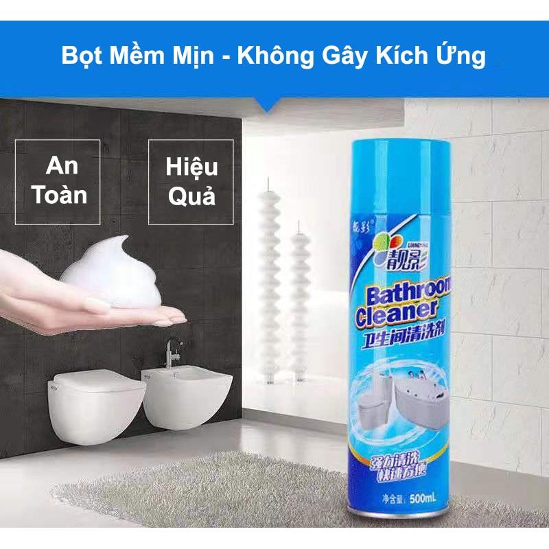 Bình xịt tẩy rửa vệ sinh nhà tắm bọt tuyết Bathroom Cleaner 500ML - Làm sạch nhanh, diệt khuẩn hiệu quả