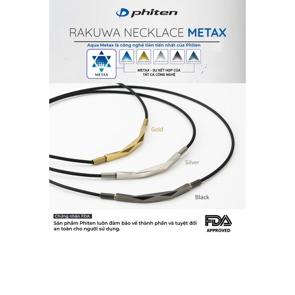 [MỚI] Vòng cổ Phiten Metax Rakuwa necklace Diamond cut TG899051/TG899053/TG899151/TG899153/TG89921/TG899253 - Bạc