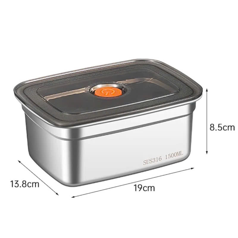 Hộp Đựng Thực Phẩm Tủ Lạnh, Đồ Ăn Bằng Inox 304 Có Nắp Nhựa Kèm Theo Tiện Lợi (135x105x58 mm) Và Loại To ( 250x200x60 mm)